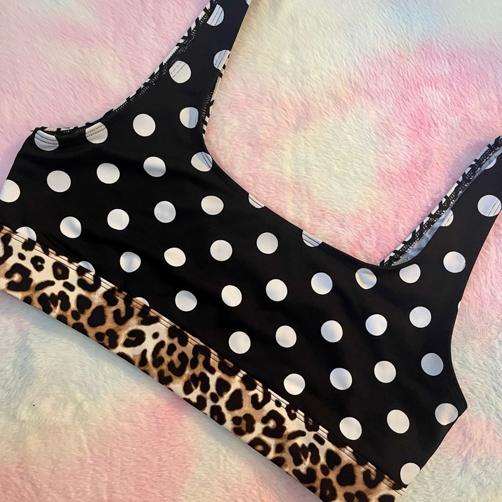 Victoria’s Secret PINK polka dot sports bra